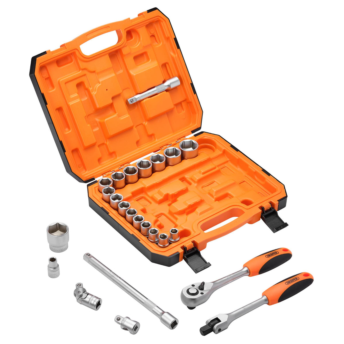 HI-TORQ 6 Point Socket Set, 1/2" (24 Piece) : Model No. BD24M-O