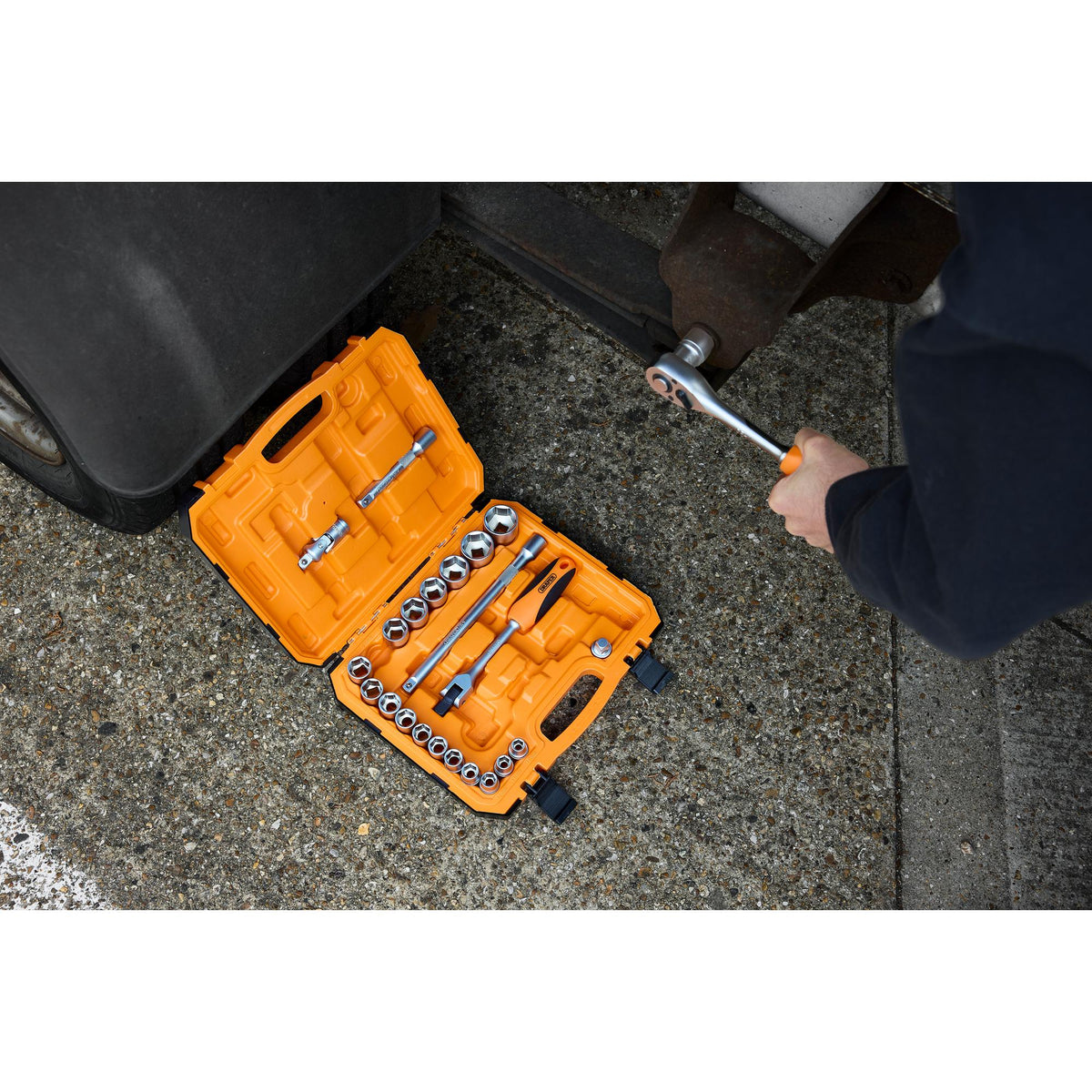 HI-TORQ 6 Point Socket Set, 1/2" (24 Piece) : Model No. BD24M-O