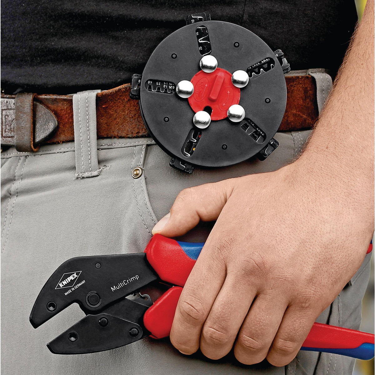 KNIPEX 97 33 01 MultiCrimp® Lever  Action Crimping Pliers, 0.25  6.0 mm² Capacity, 250mm