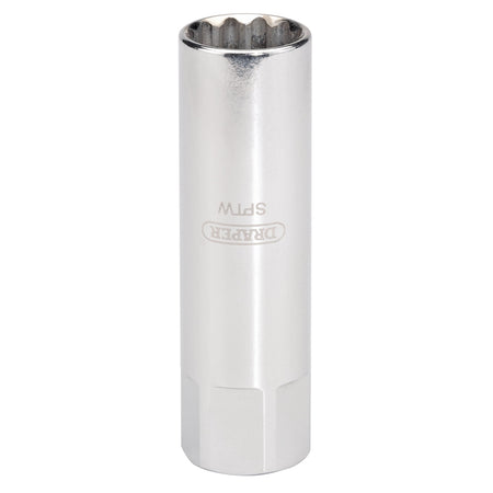 DRAPER 8mm Thread (14mm Socket) 3/8in. Square Drive Thin Wall Hi-Torq ; 12 Point Spark Plug Socket: Model No.SPTW