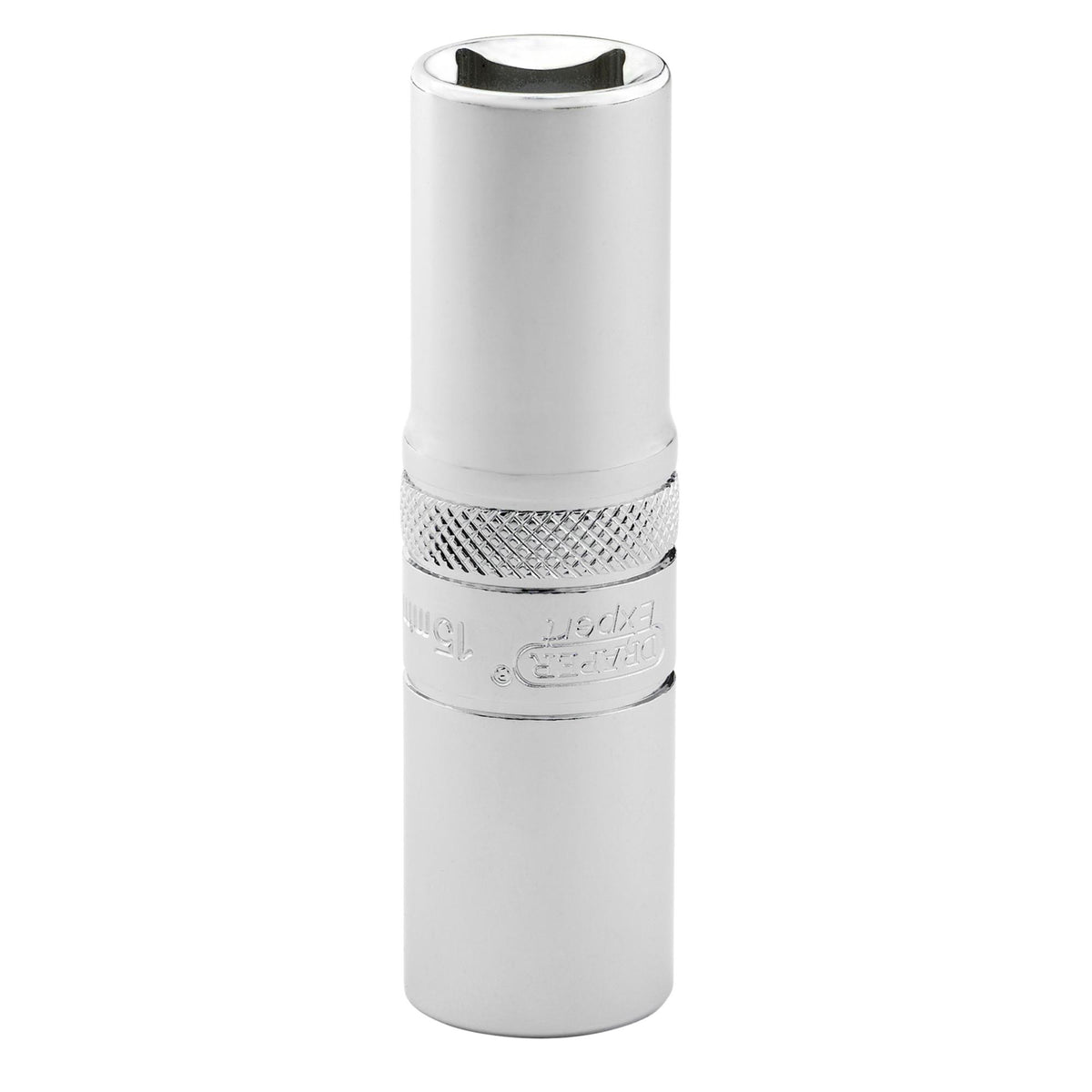 Draper Expert Metric Deep Socket, 1/2" Sq. Dr., Polished Chrome, 15mm