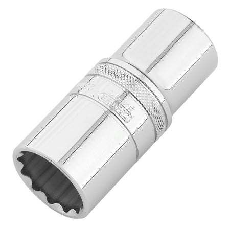 Draper Expert Metric Deep Socket, 1/2" Sq. Dr.,Polished Chrome, 25mm