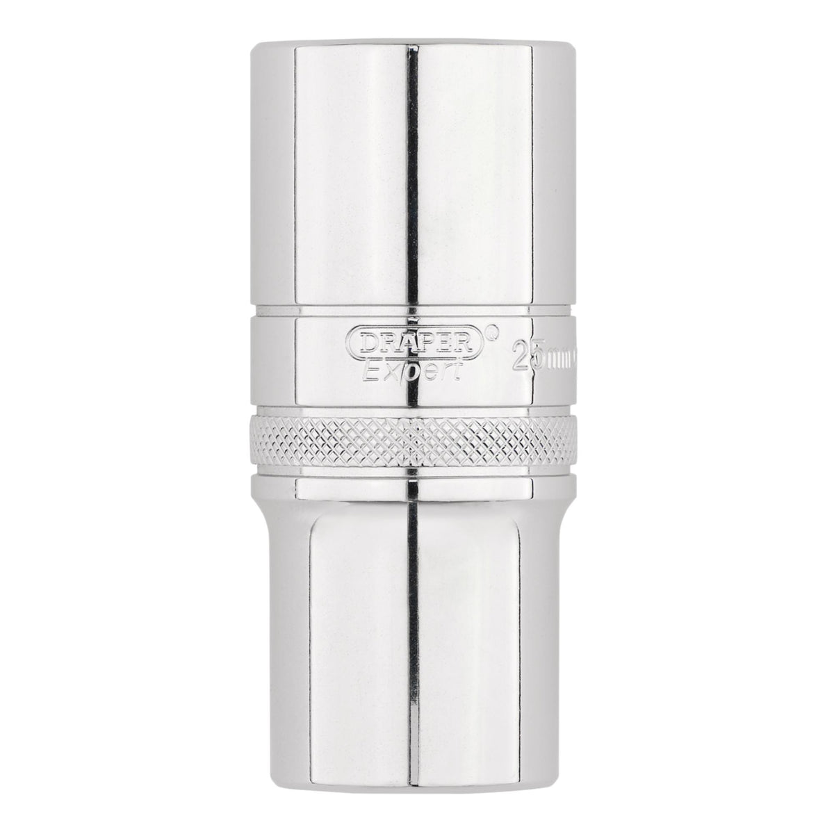 Draper Expert Metric Deep Socket, 1/2" Sq. Dr.,Polished Chrome, 25mm