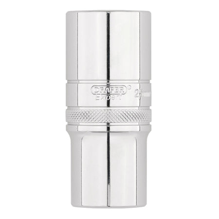 Draper Expert Metric Deep Socket, 1/2" Sq. Dr.,Polished Chrome, 25mm