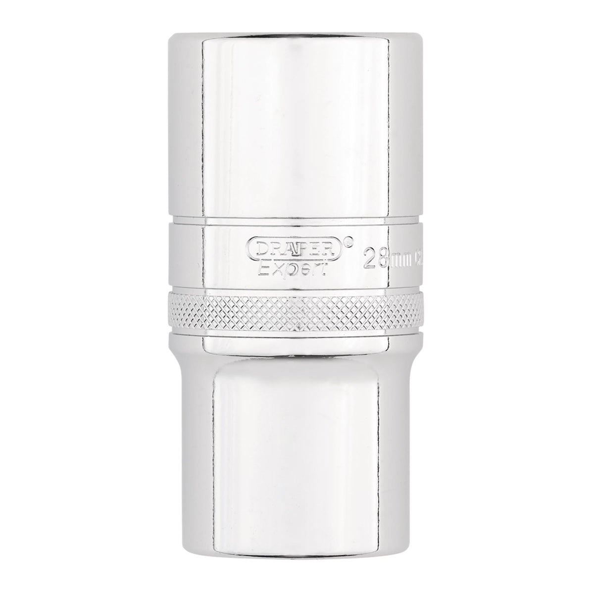 Draper Expert Metric Deep Socket, 1/2" Sq. Dr., Polished Chrome, 28mm