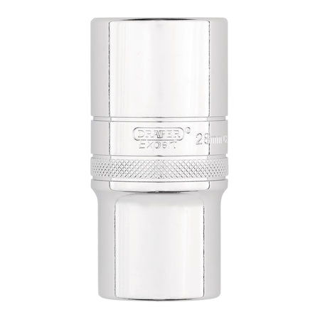Draper Expert Metric Deep Socket, 1/2" Sq. Dr., Polished Chrome, 28mm