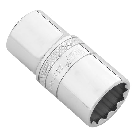 Draper Expert Metric Deep Socket, 1/2" Sq. Dr., Polished Chrome, 28mm