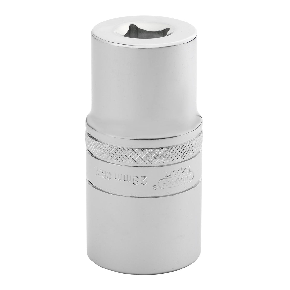 Draper Expert Metric Deep Socket, 1/2" Sq. Dr., Polished Chrome, 28mm