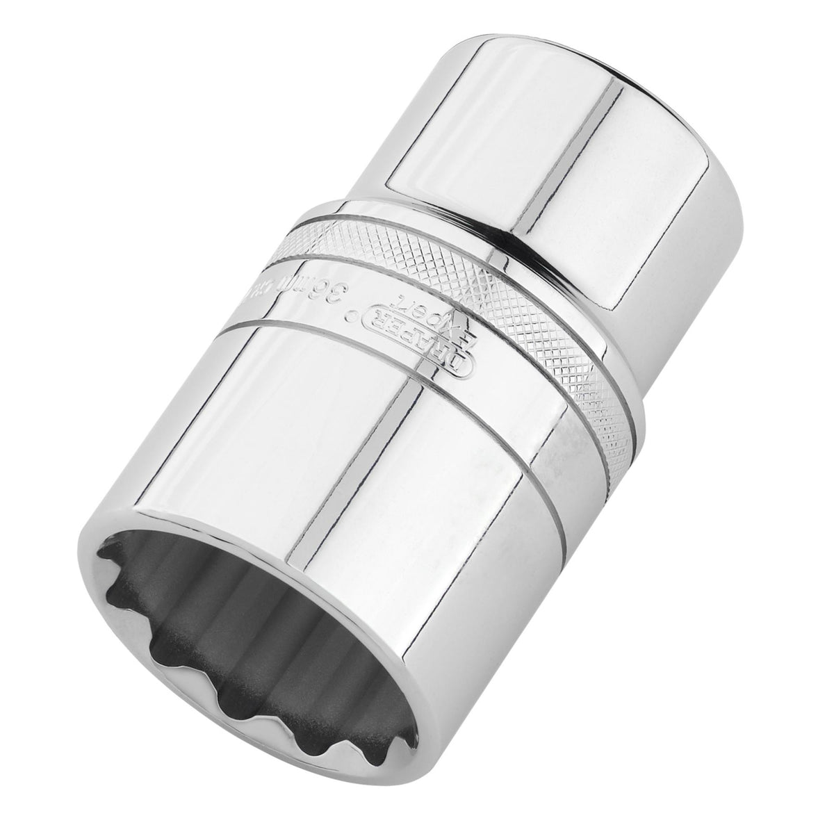 Draper Expert Metric Deep Socket, 1/2" Sq. Dr., Polished Chrome, 36mm