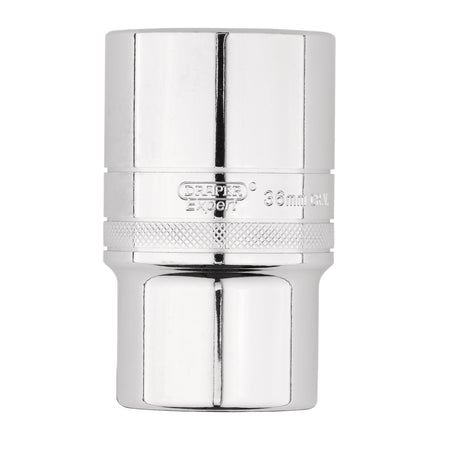 Draper Expert Metric Deep Socket, 1/2" Sq. Dr., Polished Chrome, 36mm