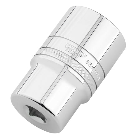 Draper Expert Metric Deep Socket, 1/2" Sq. Dr., Polished Chrome, 36mm