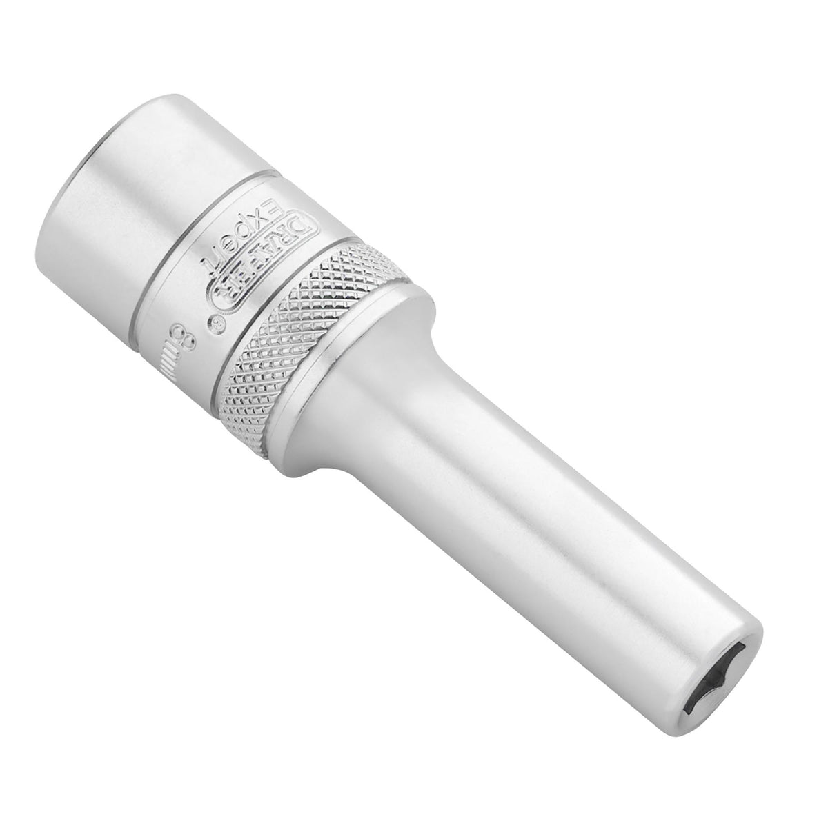 Draper Expert Metric Deep Socket, 1/2" Sq. Dr., Micro Satin Chrome, 8mm
