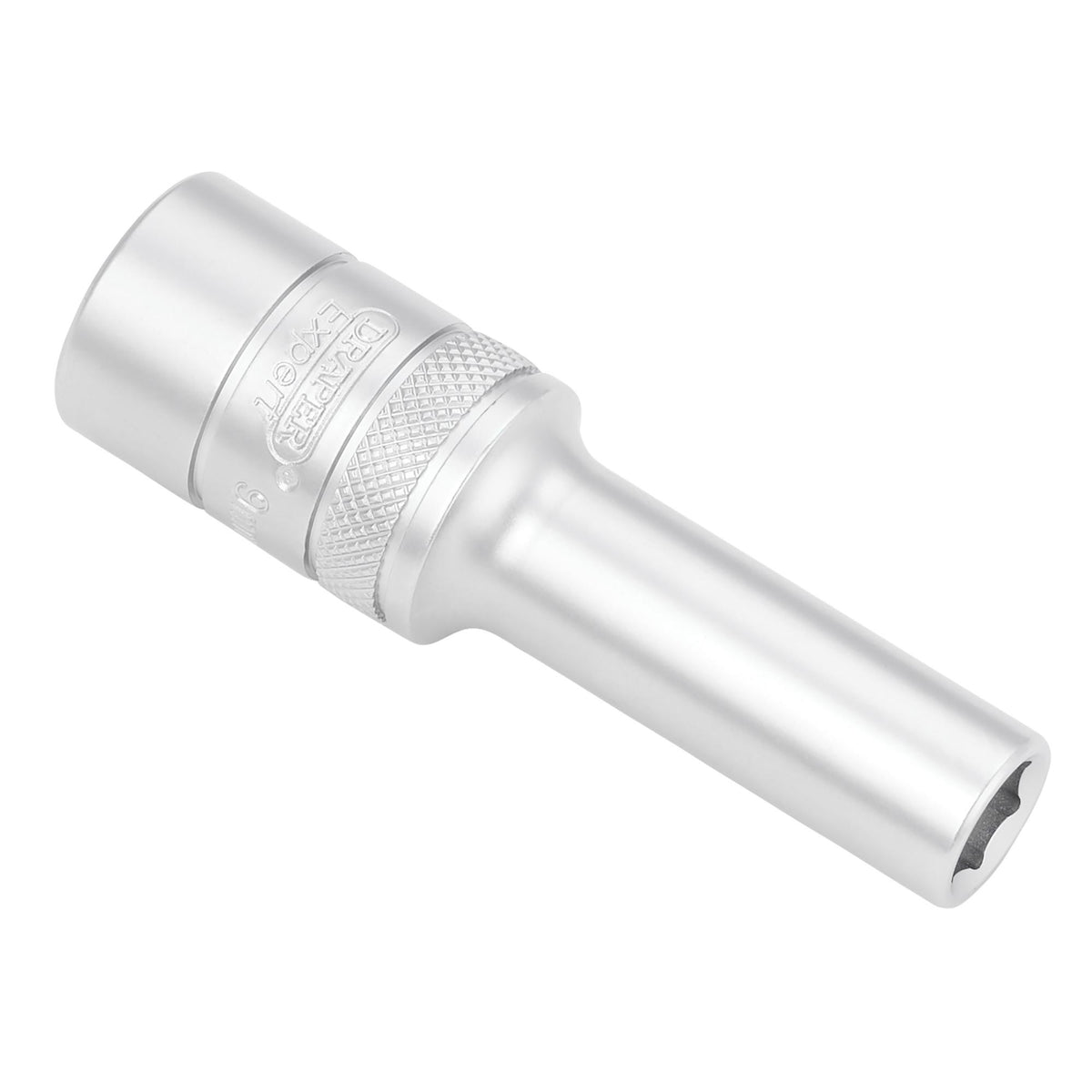 Draper Expert Metric Deep Socket, 1/2" Sq. Dr., Micro Satin Chrome, 9mm