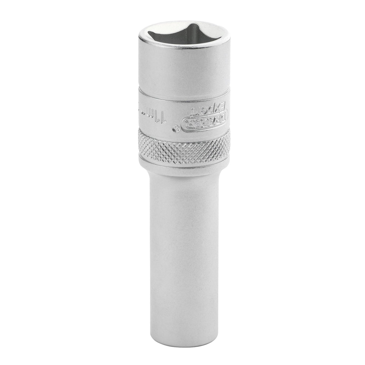 Draper Expert Metric Deep Socket, 1/2" Sq. Dr., Micro Satin Chrome, 11mm