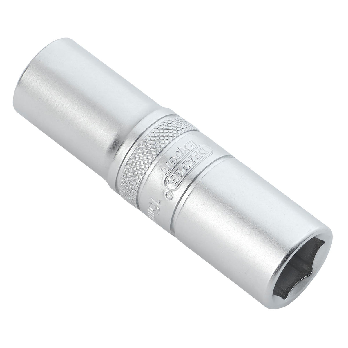 Draper Expert Metric Deep Socket, 1/2" Sq. Dr., Micro Satin Chrome, 15mm