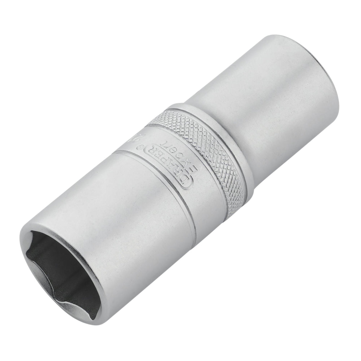 Draper Expert Metric Deep Socket, 1/2" Sq. Dr., Micro Satin Chrome, 21mm