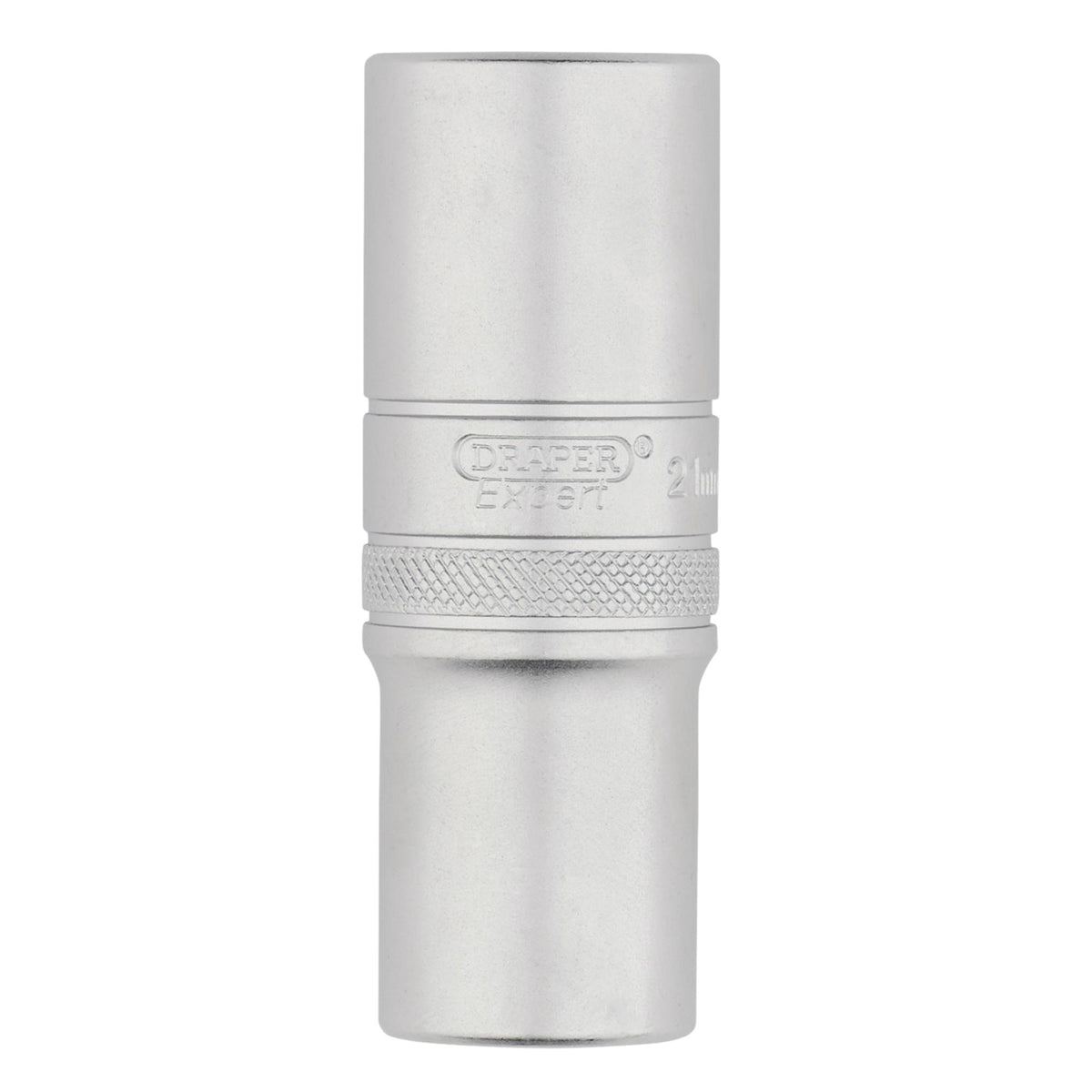Draper Expert Metric Deep Socket, 1/2" Sq. Dr., Micro Satin Chrome, 21mm