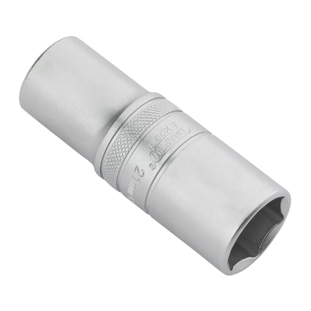 Draper Expert Metric Deep Socket, 1/2" Sq. Dr., Micro Satin Chrome, 21mm