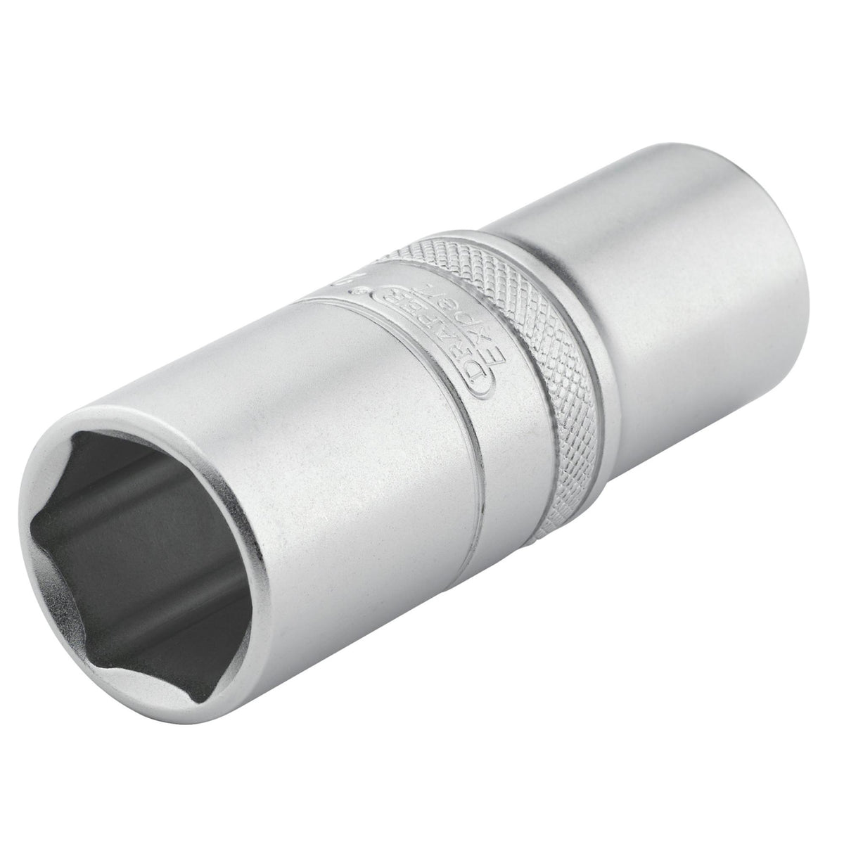 Draper Expert Metric Deep Socket, 1/2" Sq. Dr., Micro Satin Chrome, 21mm