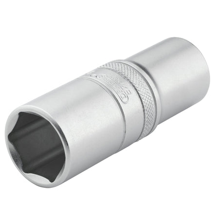 Draper Expert Metric Deep Socket, 1/2" Sq. Dr., Micro Satin Chrome, 21mm