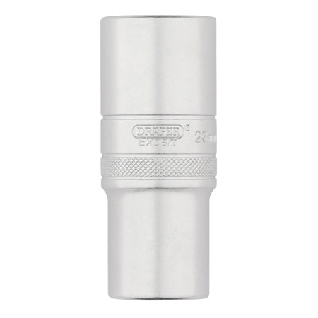Draper Expert Metric Deep Socket, 1/2" Sq. Dr., Micro Satin Chrome, 23mm