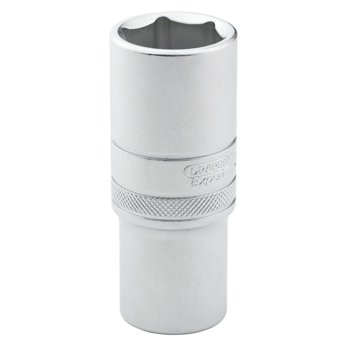 Draper Expert Metric Deep Socket, 1/2" Sq. Dr., Micro Satin Chrome, 23mm