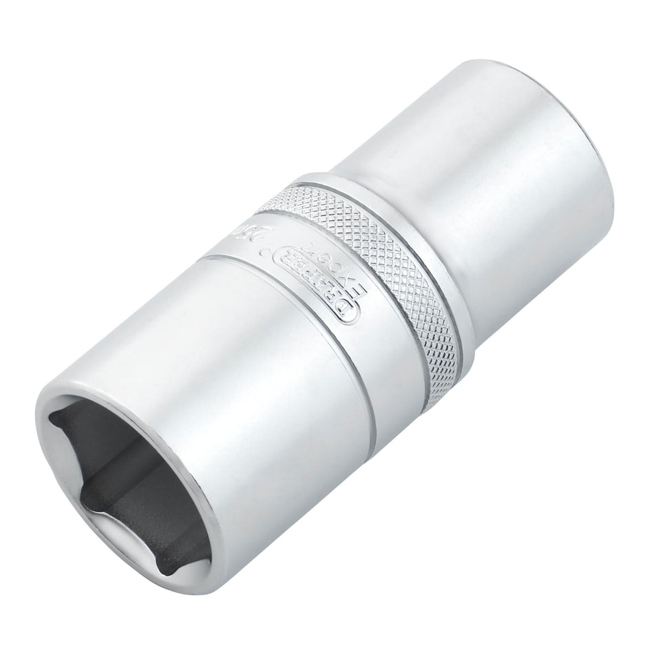 Draper Expert Metric Deep Socket, 1/2" Sq. Dr., Micro Satin Chrome, 25mm
