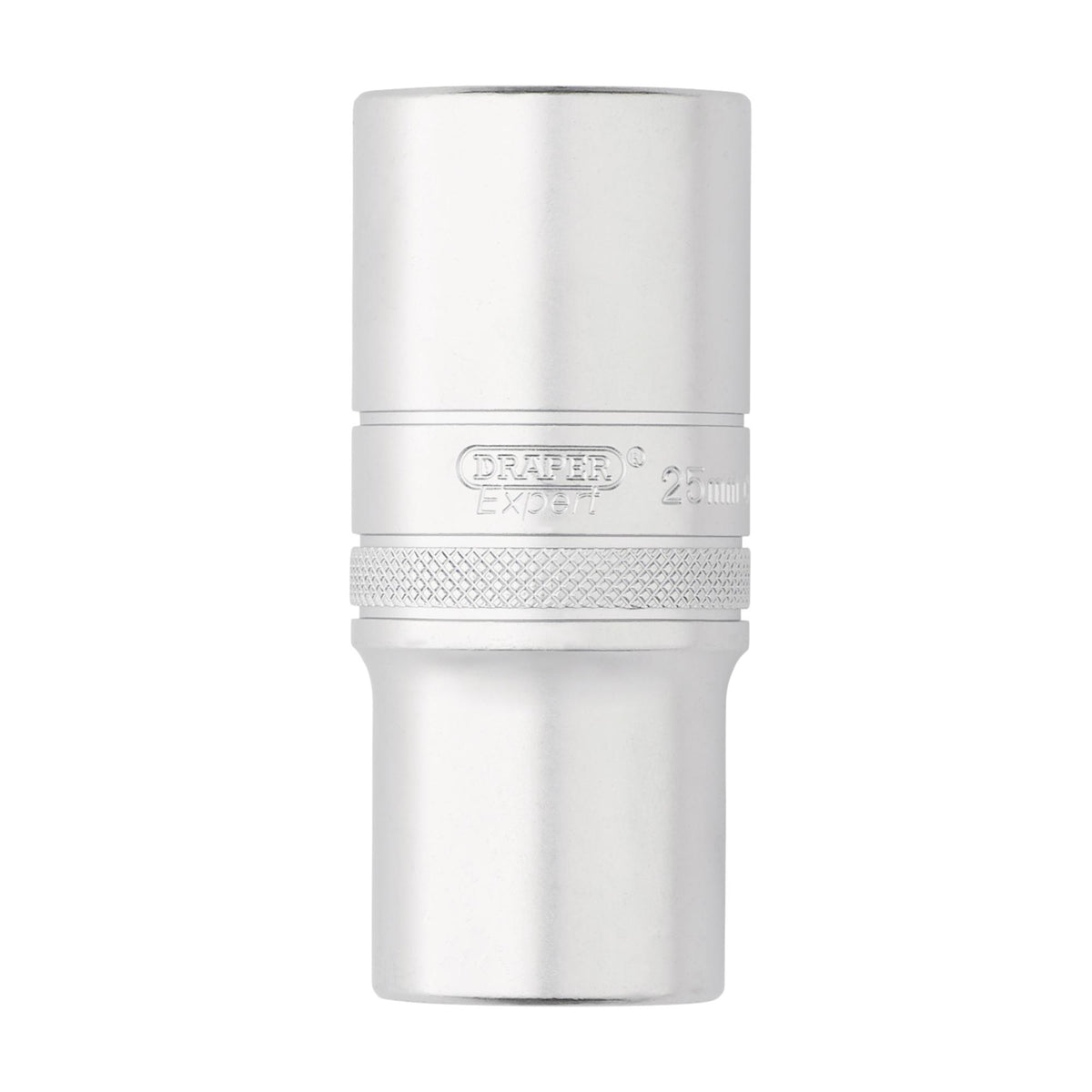 Draper Expert Metric Deep Socket, 1/2" Sq. Dr., Micro Satin Chrome, 25mm