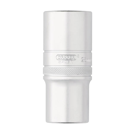Draper Expert Metric Deep Socket, 1/2" Sq. Dr., Micro Satin Chrome, 25mm