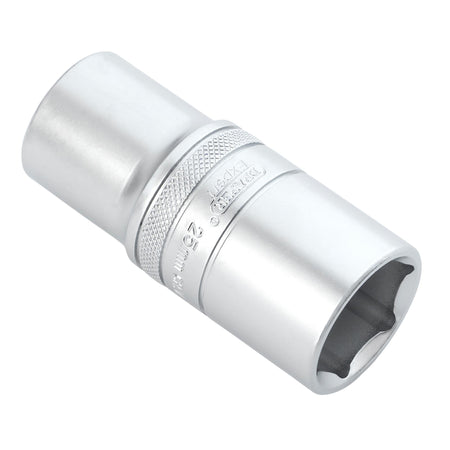 Draper Expert Metric Deep Socket, 1/2" Sq. Dr., Micro Satin Chrome, 25mm