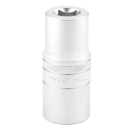 Draper Expert Metric Deep Socket, 1/2" Sq. Dr., Micro Satin Chrome, 25mm