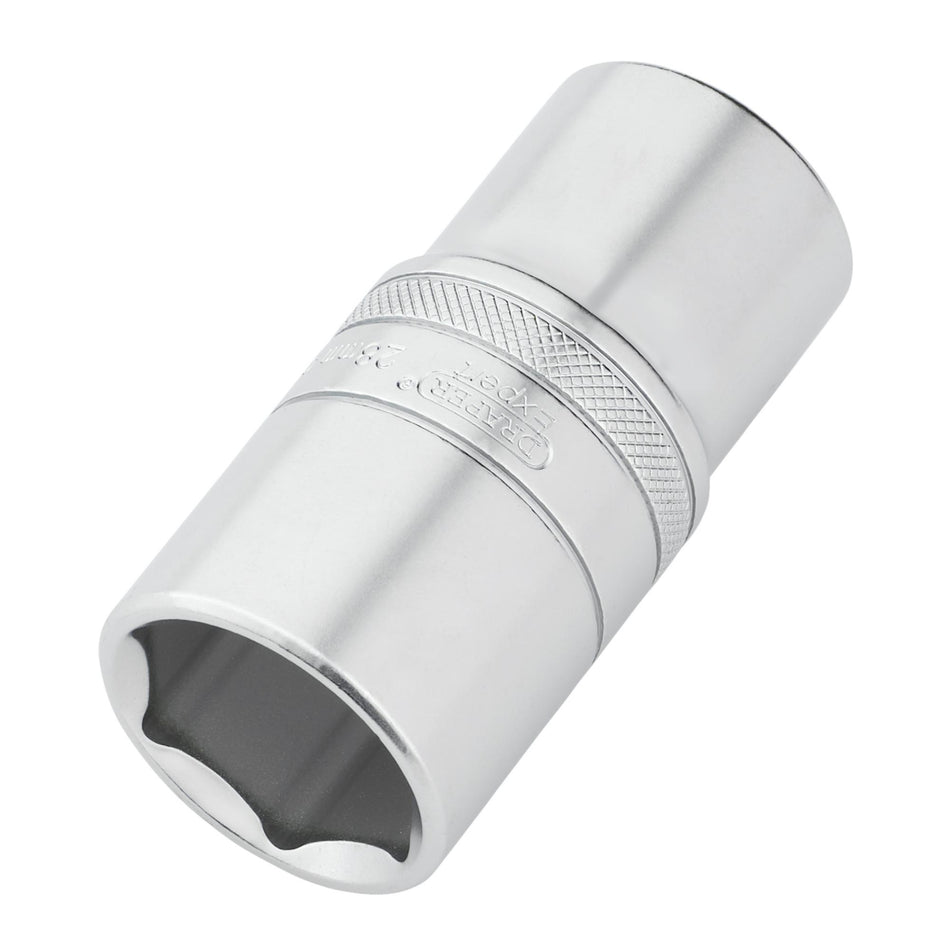 Draper Expert Metric Deep Socket, 1/2" Sq. Dr., Micro Satin Chrome, 28mm