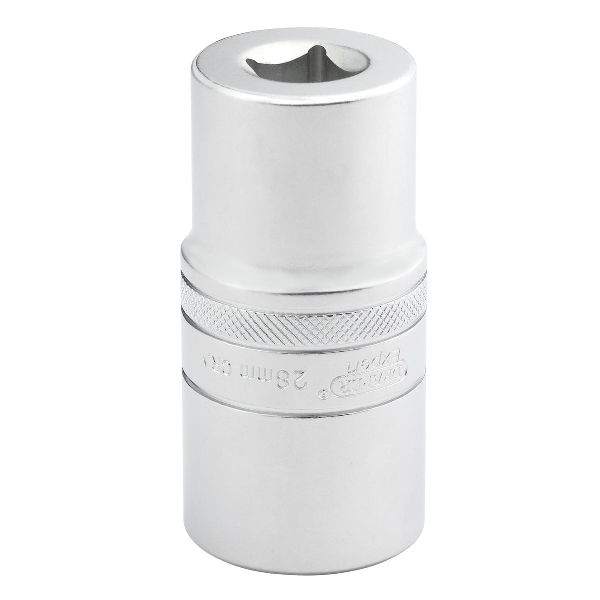 Draper Expert Metric Deep Socket, 1/2" Sq. Dr., Micro Satin Chrome, 28mm