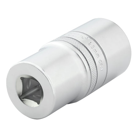 Draper Expert Metric Deep Socket, 1/2" Sq. Dr., Micro Satin Chrome, 28mm
