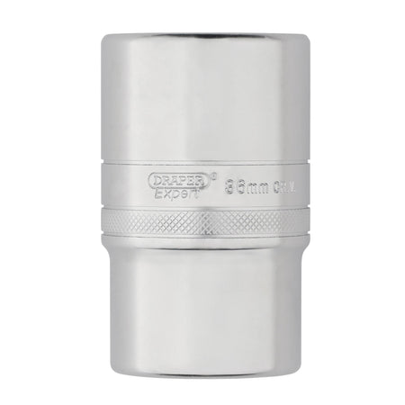 Draper Expert Metric Deep Socket, 1/2" Sq. Dr., Micro Satin Chrome, 36mm