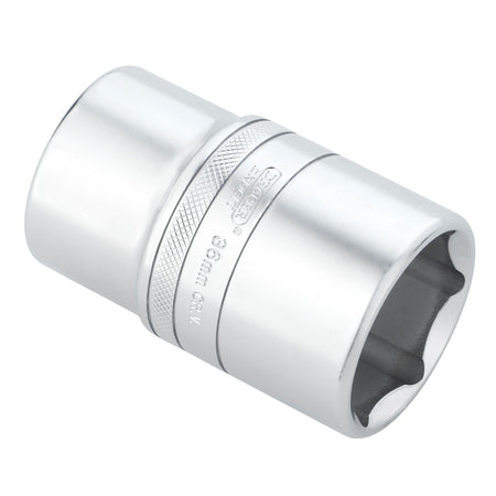 Draper Expert Metric Deep Socket, 1/2" Sq. Dr., Micro Satin Chrome, 36mm