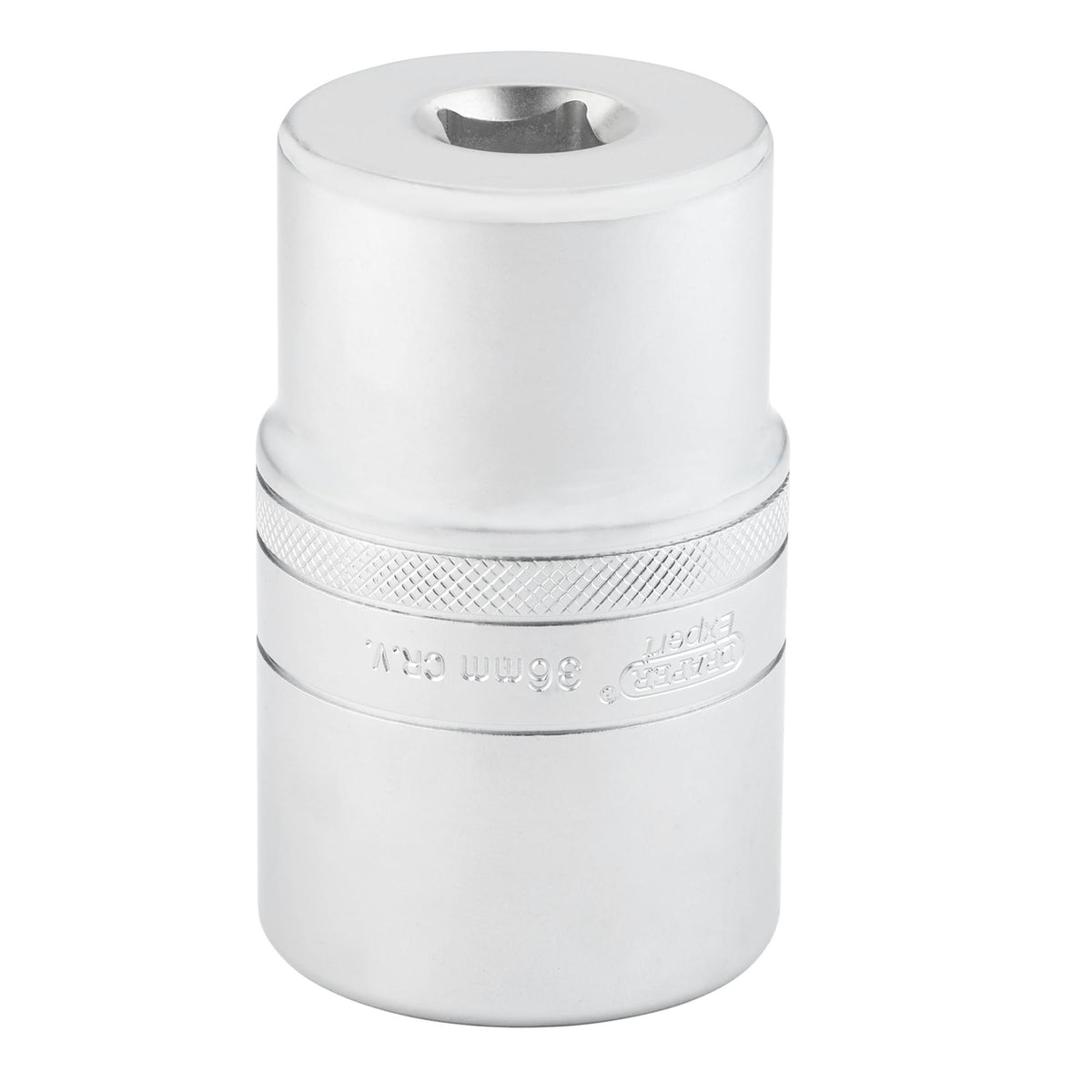 Draper Expert Metric Deep Socket, 1/2" Sq. Dr., Micro Satin Chrome, 36mm