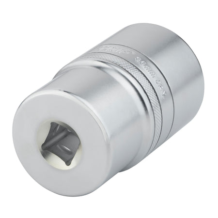 Draper Expert Metric Deep Socket, 1/2" Sq. Dr., Micro Satin Chrome, 36mm