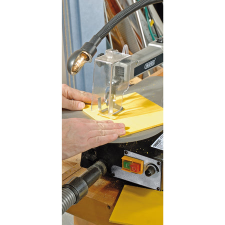 DRAPER 405mm 90W 230V Variable Speed Fretsaw with Flexible Drive Shaft and Worklight: Model No.FS405V