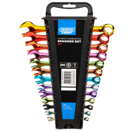 DRAPER Expert 13 Piece Draper Expert Hi-Torq ; Metric Coloured Combination Spanner Set: Model No.8232/MM/C