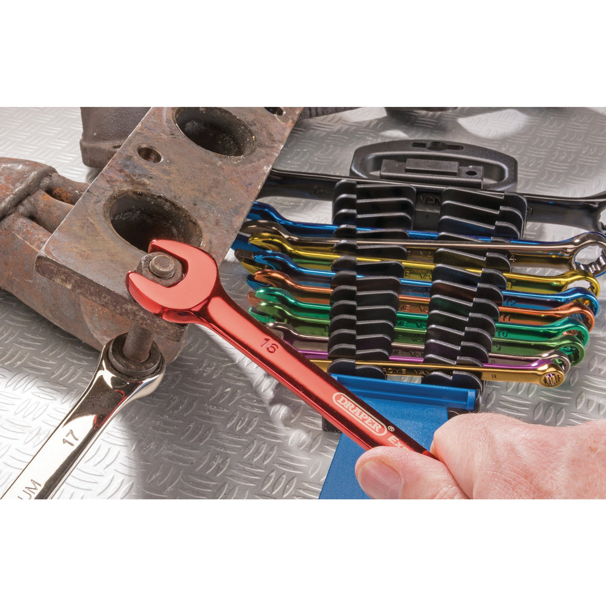 DRAPER Expert 13 Piece Draper Expert Hi-Torq ; Metric Coloured Combination Spanner Set: Model No.8232/MM/C