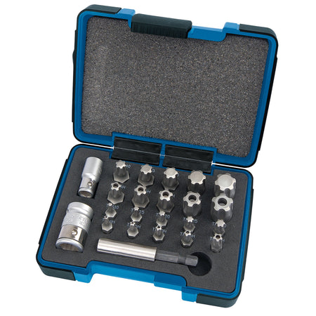 DRAPER Expert 23 Piece 1/4, 3/8in. Sq. Dr. Draper Tx-Star Plus Bit Set: Model No.TXP23/KIT
