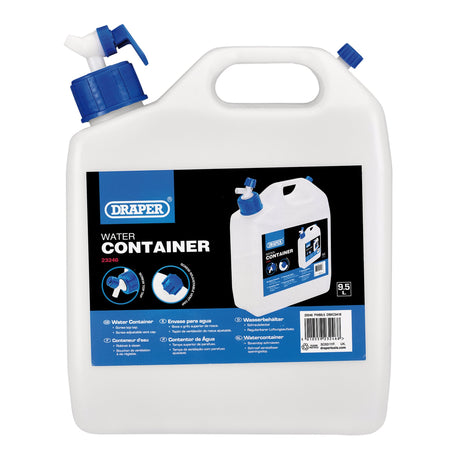 DRAPER 9.5L Water Container with Tap: Model No.PWB9.5