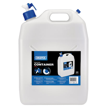DRAPER 25L Water Container with Tap: Model No.PWB25