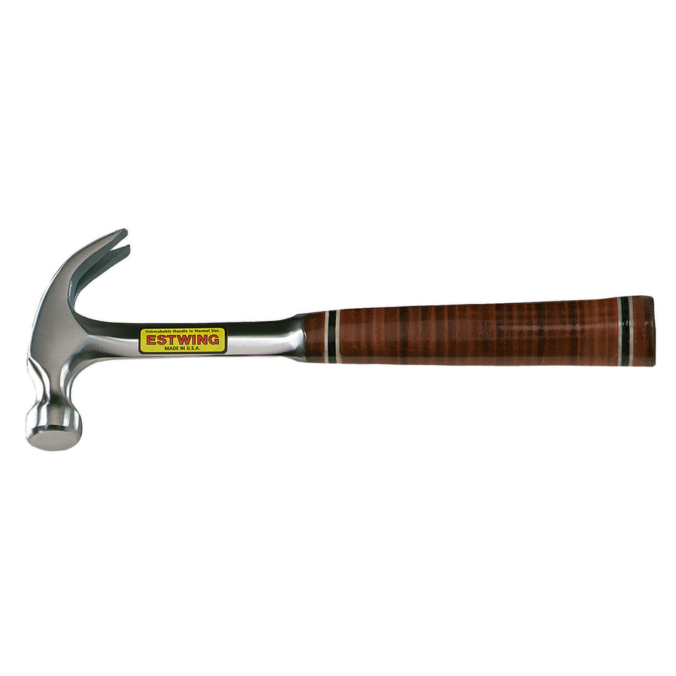 Estwing E12C Curved Claw Hammer with Leather Grip, 12oz/336g : Model No. E12C