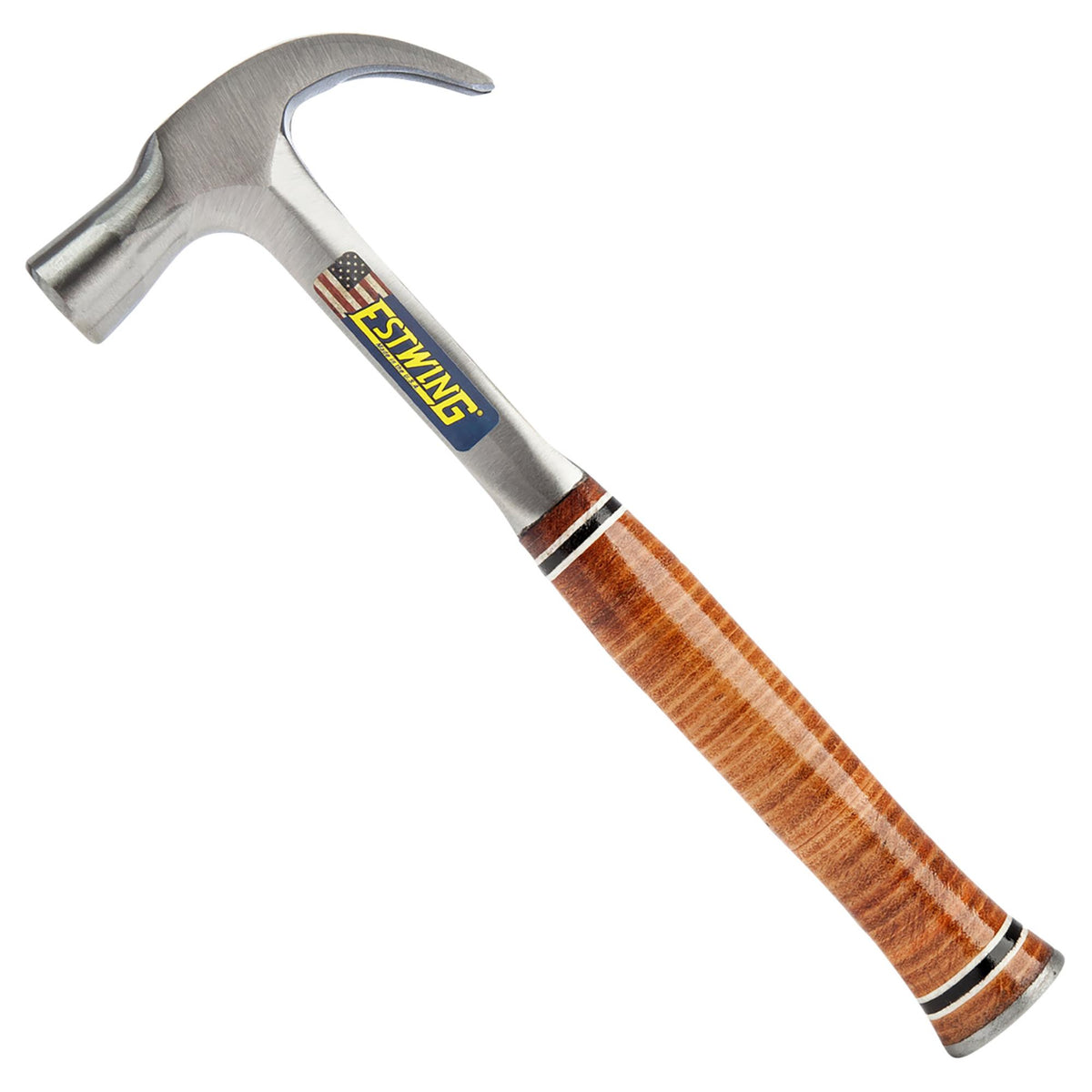 Estwing E24C Curved Claw English Pattern Hammer with Leather Grip, 24oz/672g