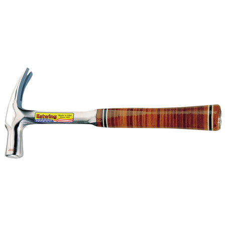 Estwing E24S Straight Claw English Pattern Hammer with Leather Grip, 24oz/672g : Model No. E24S
