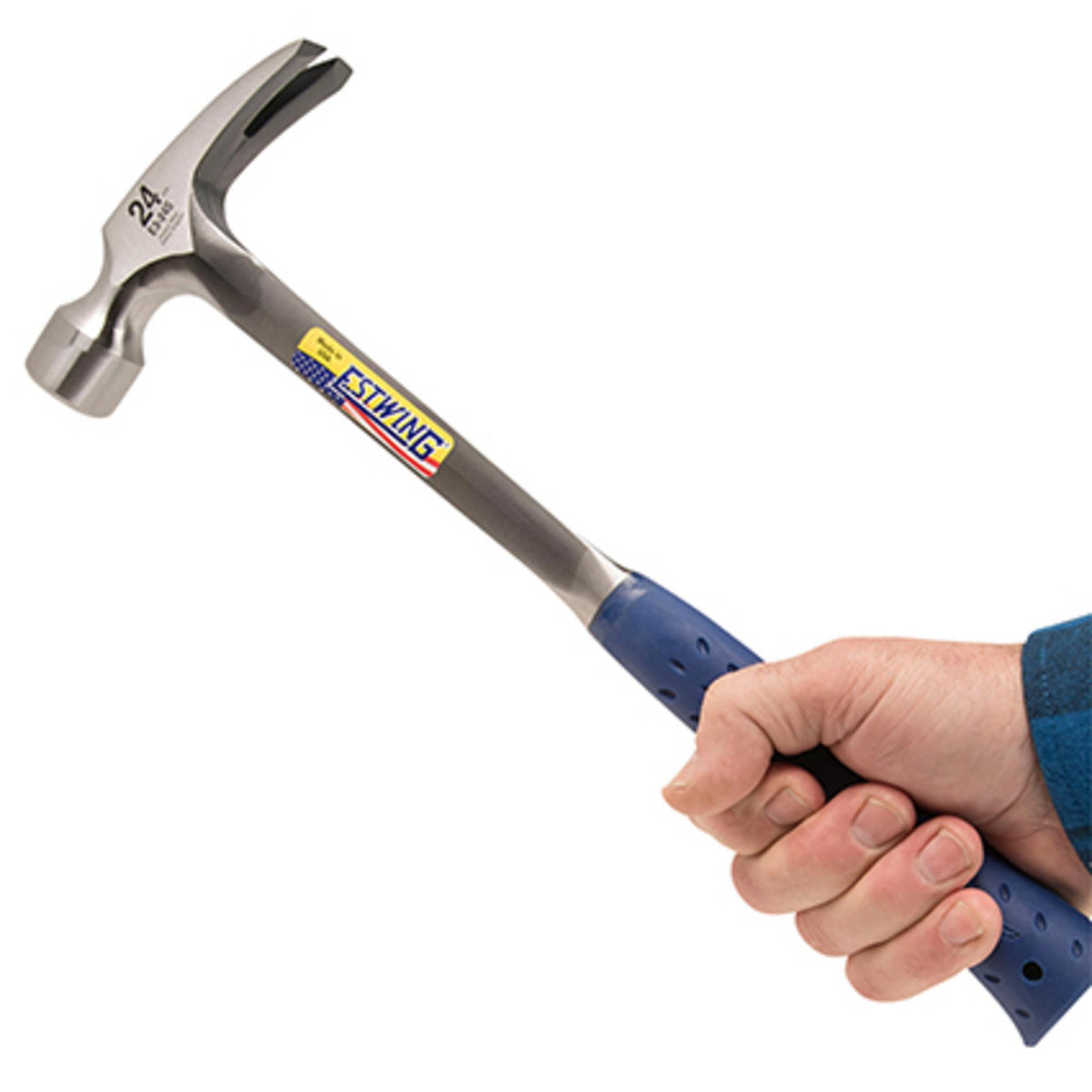 Estwing E3/24S Smooth Face Straight Framing Hammer, 24oz/672g, 16" : Model No. E3/24S