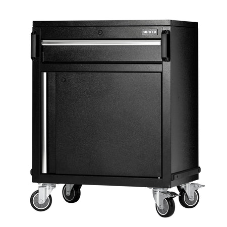 BUNKER Modular Power Tool Mobile Cabinet, 1 Drawer, 1 Door, 646mm : Model No. MS400-PTT