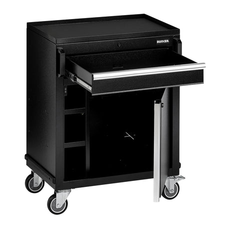 BUNKER Modular Power Tool Mobile Cabinet, 1 Drawer, 1 Door, 646mm : Model No. MS400-PTT